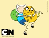 Finn y Jake abrazados