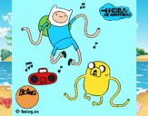 Finn y Jake escuchando música