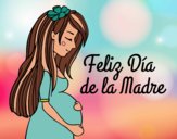 Mamá embarazada en el día de la madre