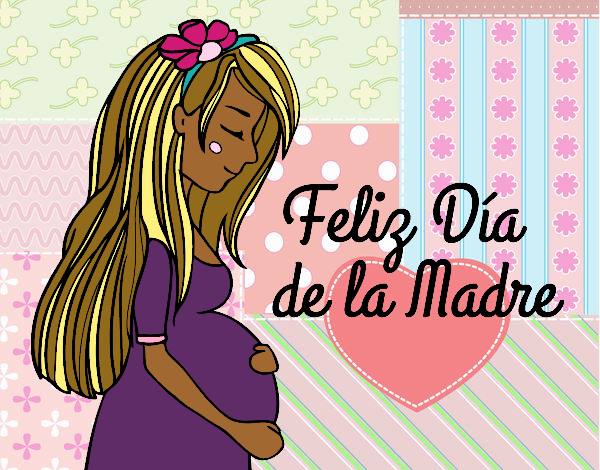 Mamá embarazada en el día de la madre