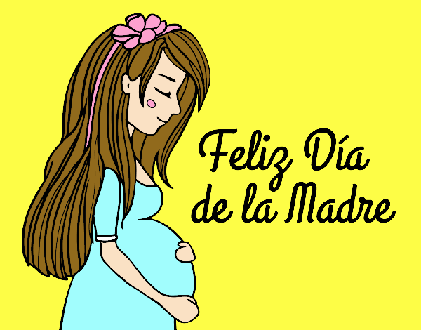 Mamá embarazada en el día de la madre