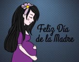 Mamá embarazada en el día de la madre