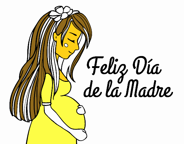 Mamá embarazada en el día de la madre