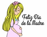 Mamá embarazada en el día de la madre