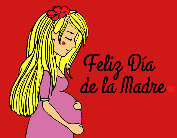 Mamá embarazada en el día de la madre