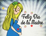 Mamá embarazada en el día de la madre