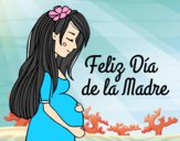 Mamá embarazada en el día de la madre