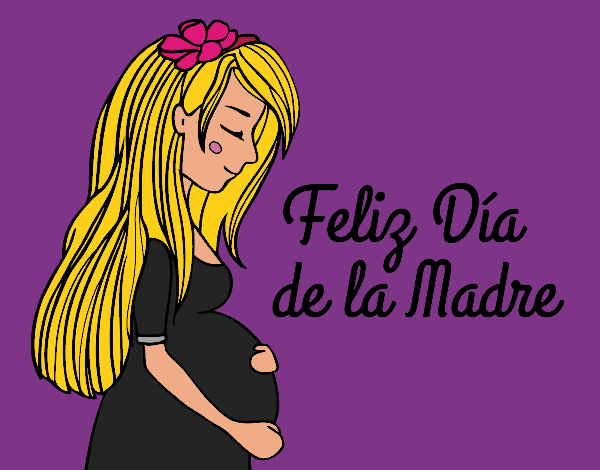 Mamá embarazada en el día de la madre