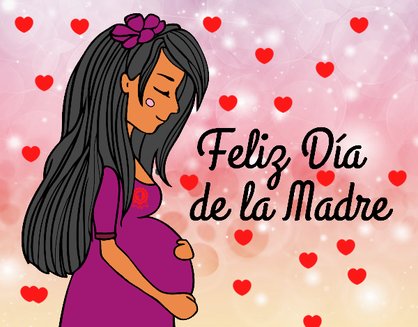 Mamá embarazada en el día de la madre