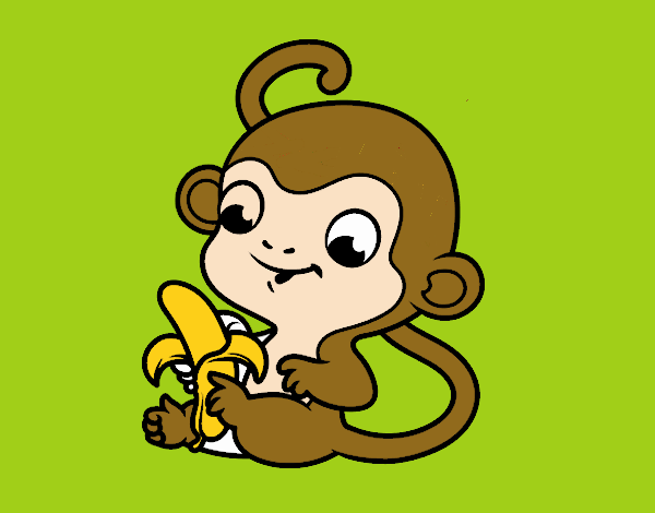 Monito con plátano