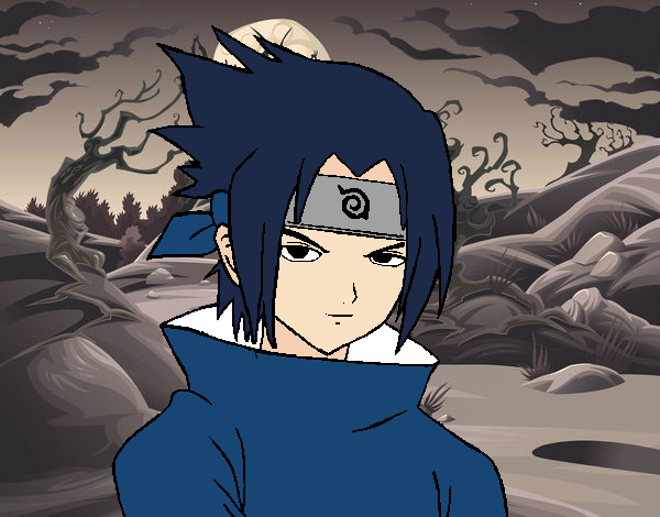 sasuke en  bosque de terror