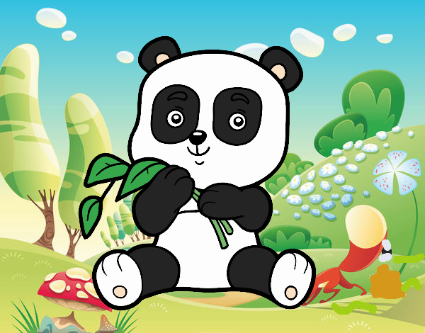 Un oso panda