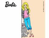 Barbie con cazadora de cuadros