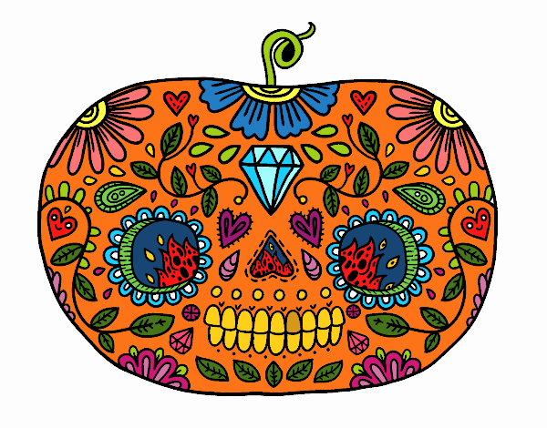 Calabaza del día de los muertos 