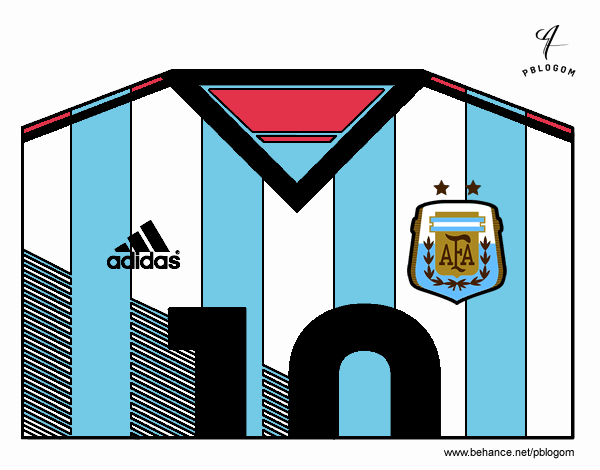 Camiseta del mundial de fútbol 2014 de Argentina