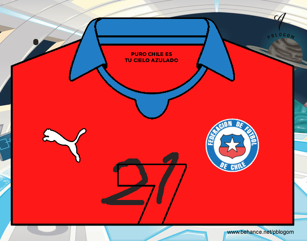 Camiseta del mundial de fútbol 2014 de Chile