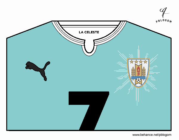 Camiseta del mundial de fútbol 2014 de Uruguay