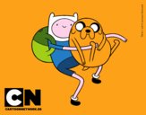 Finn y Jake abrazados