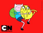 Finn y Jake abrazados