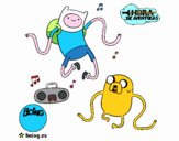 Finn y Jake escuchando música