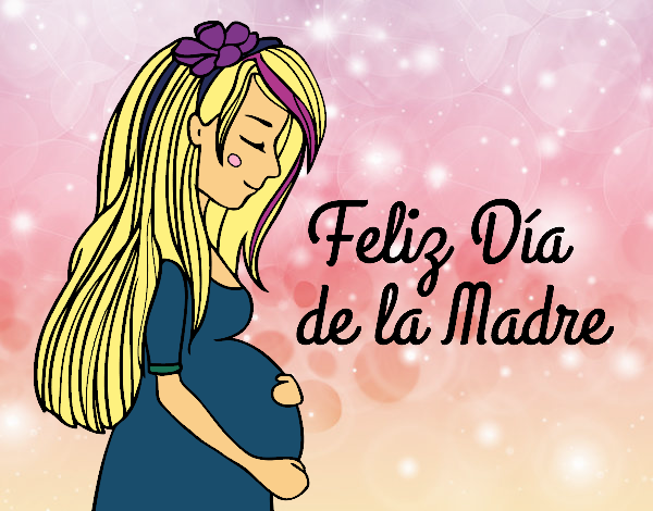 Mamá embarazada en el día de la madre