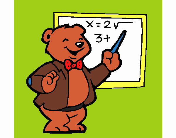 Dibujo de Profesor oso pintado por en  el día 17-05-18 a las  22:25:32. Imprime, pinta o colorea tus propios dibujos!