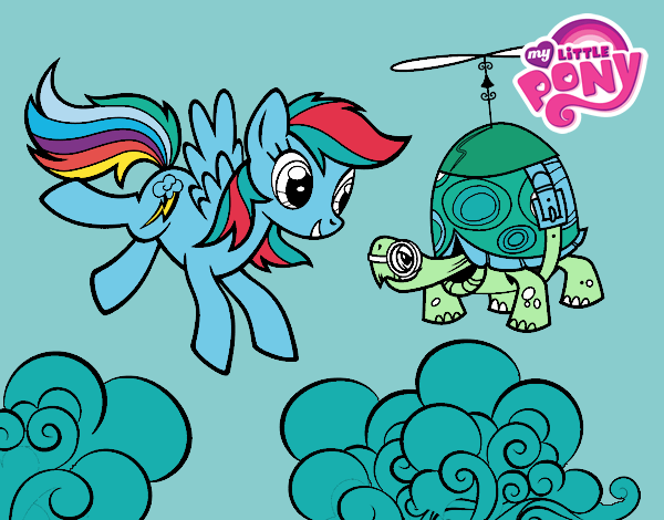 Rainbow Dash y la tortuga tanque