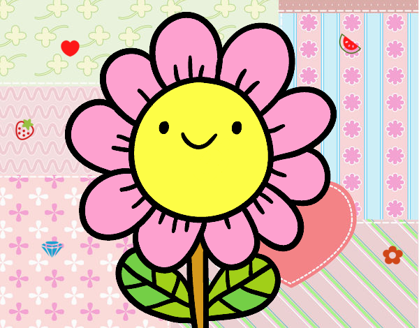 Una flor sonriente