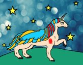 Unicornio mirando las estrellas