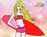 Barbie con tabla de surf