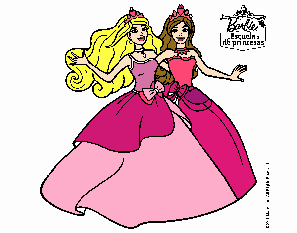 Barbie y su amiga súper felices