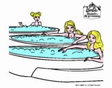 Barbie y sus amigas en el jacuzzi