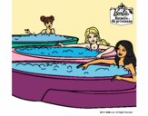 Barbie y sus amigas en el jacuzzi