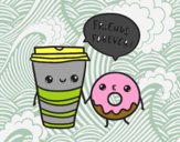 Café y donut