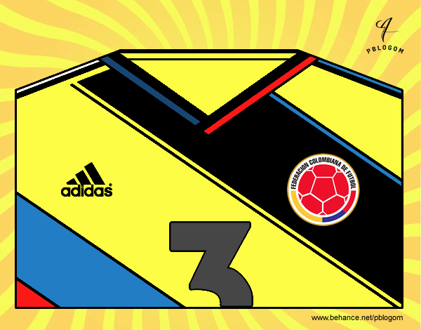 Camiseta del mundial de fútbol 2014 de Colombia