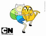 Finn y Jake abrazados