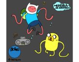 Finn y Jake escuchando música