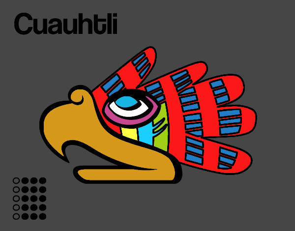 Dibujo de Los días aztecas: el águila Cuauhtli pintado por en   el día 23-05-18 a las 20:42:00. Imprime, pinta o colorea tus propios dibujos !