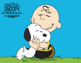 Snoopy y Carlitos abrazados