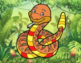 Una serpiente de cascabel