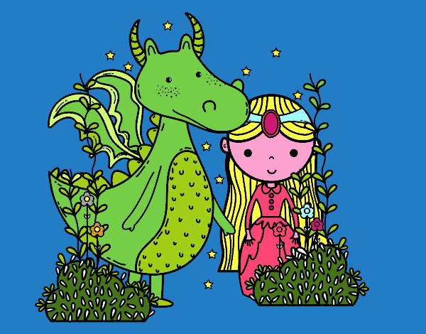 Dragón y princesa