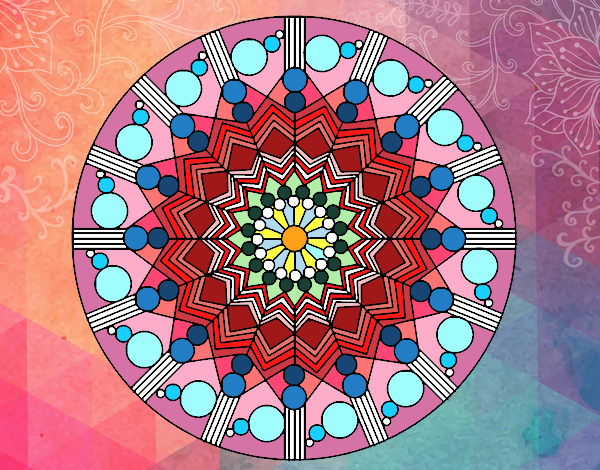 Dibujo De Mandala Flor Con Círculos Pintado Por En El Día