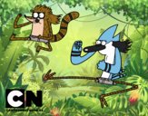 Mordecai y Rigby karatekas