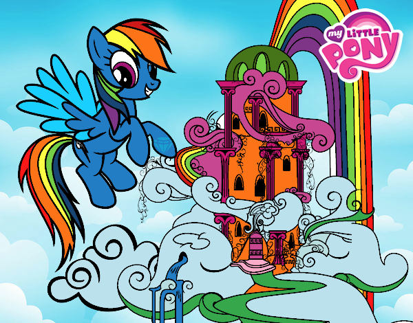 Rainbow Dash en su palacio