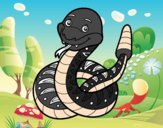 Una serpiente de cascabel