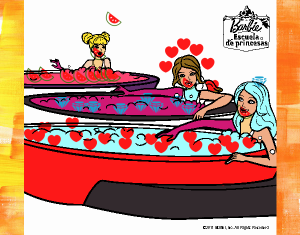 Barbie y sus amigas en el jacuzzi