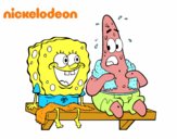 Bob Esponja y Patricio en bañador