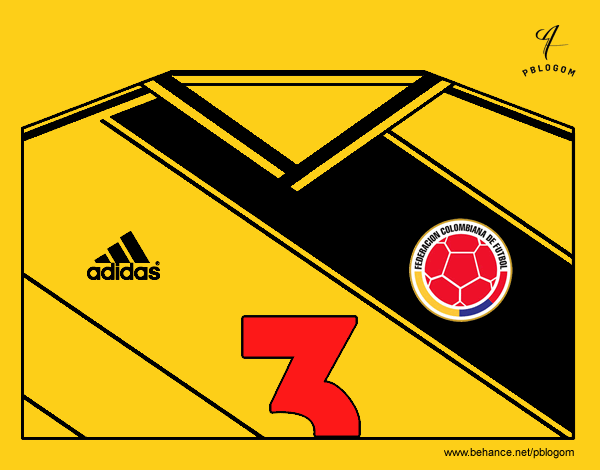 Camiseta del mundial de fútbol 2014 de Colombia