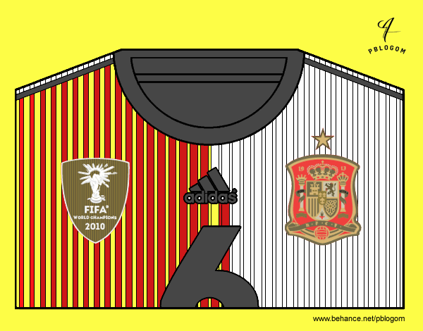 Camiseta del mundial de fútbol 2014 de España