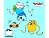 Finn y Jake escuchando música